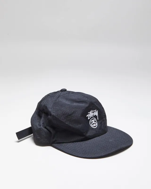 Stussy Black Unisex Stock Lock Taslan Strap Back Cap - One Size sold by Rokit