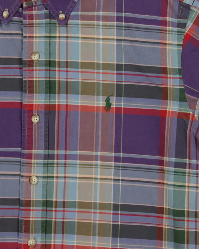 Vintage 1990s Polo Ralph Lauren Classic Plaid Fit Long Oversized Sleeve Shirt - M sold by Rokit product image thumbnail 4