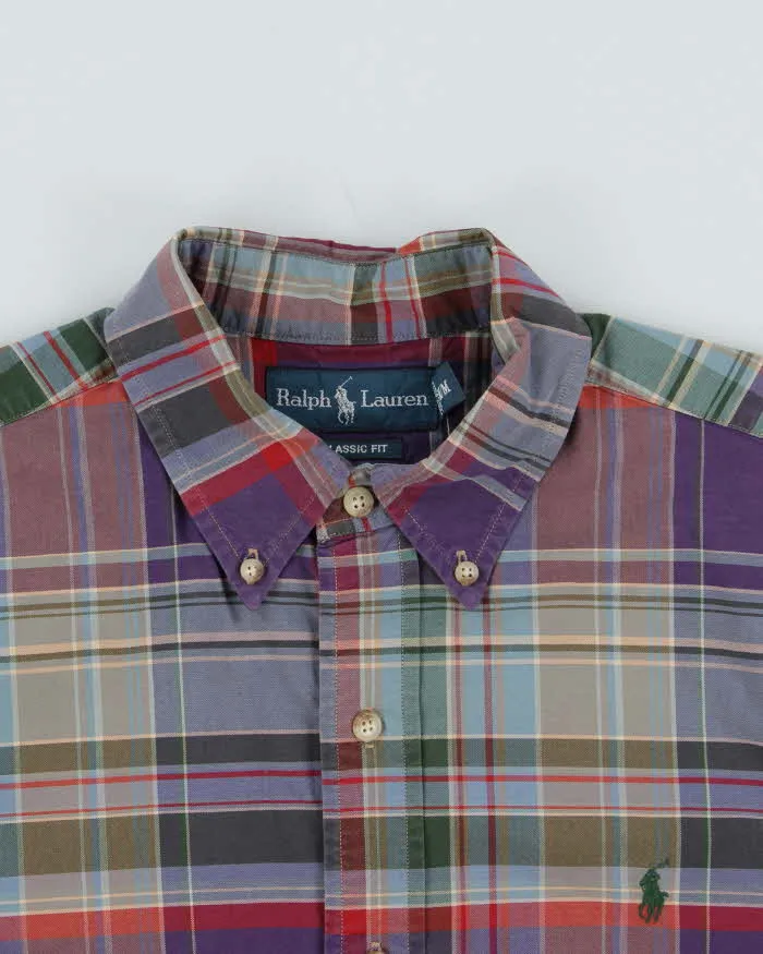 Vintage 1990s Polo Ralph Lauren Classic Plaid Fit Long Oversized Sleeve Shirt - M sold by Rokit product image thumbnail 3