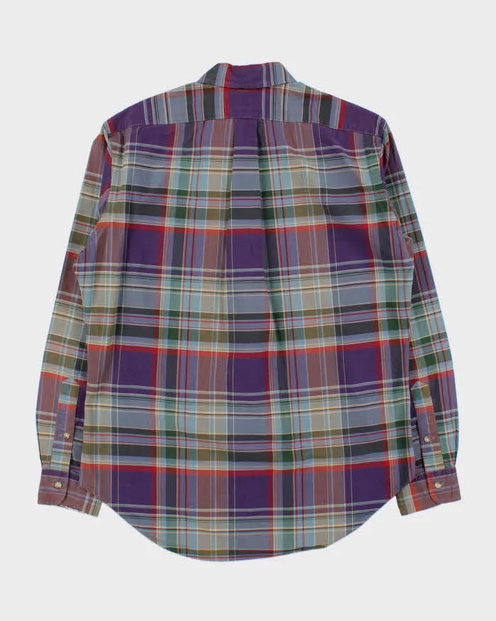 Vintage 1990s Polo Ralph Lauren Classic Plaid Fit Long Oversized Sleeve Shirt - M sold by Rokit product image thumbnail 2