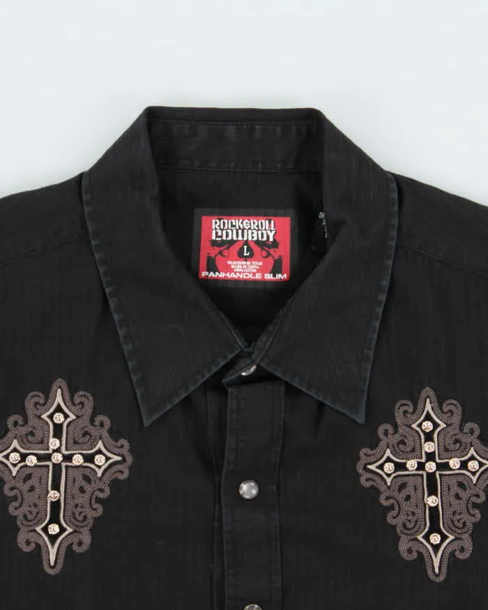 Vintage Y2K 00s RockerRoll Cowboy Gothic Western Long Sleeve Shirt - L sold by Rokit product image thumbnail 3