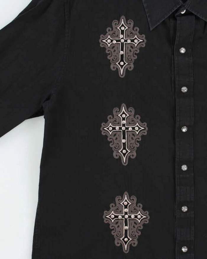 Vintage Y2K 00s RockerRoll Cowboy Gothic Western Long Sleeve Shirt - L sold by Rokit product image thumbnail 4