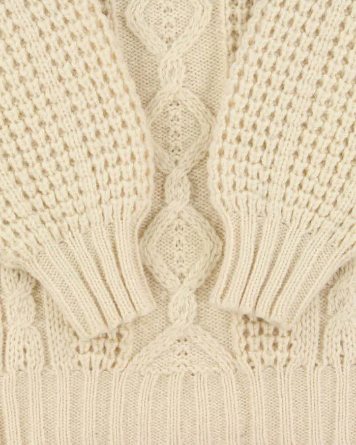 Vintage 1990s Blarney Woollen Mills Irish Pure New Wool Cream Chunky Knit - L sold by Rokit product image thumbnail 5