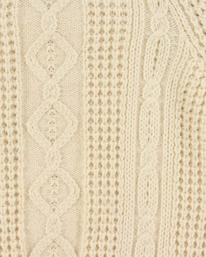 Vintage 1990s Blarney Woollen Mills Irish Pure New Wool Cream Chunky Knit - L sold by Rokit product image thumbnail 4