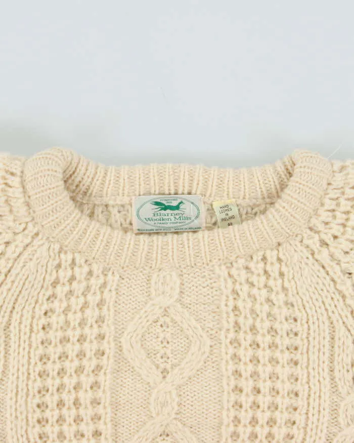 Vintage 1990s Blarney Woollen Mills Irish Pure New Wool Cream Chunky Knit - L sold by Rokit product image thumbnail 3