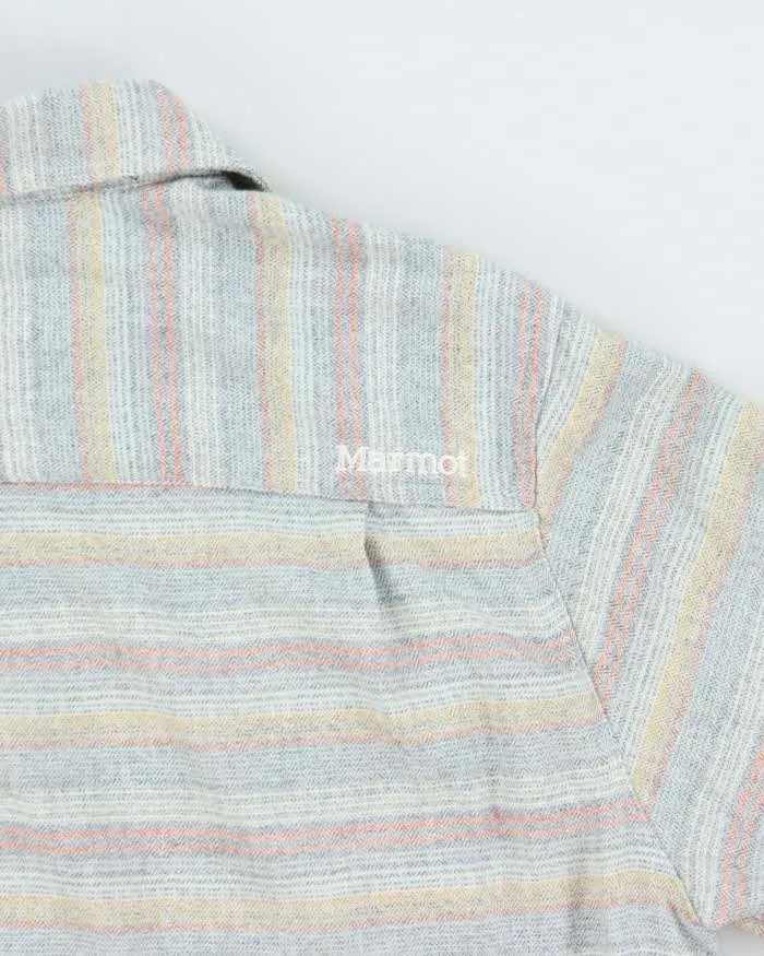 Vintage Marmot Grey Striped Flannel Shirt - M sold by Rokit product image thumbnail 5