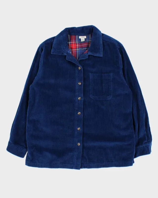 Vintage 00s L.L.Bean Tartan Lined Heavyweight Corduroy Long Sleeve Shirt - M sold by Rokit