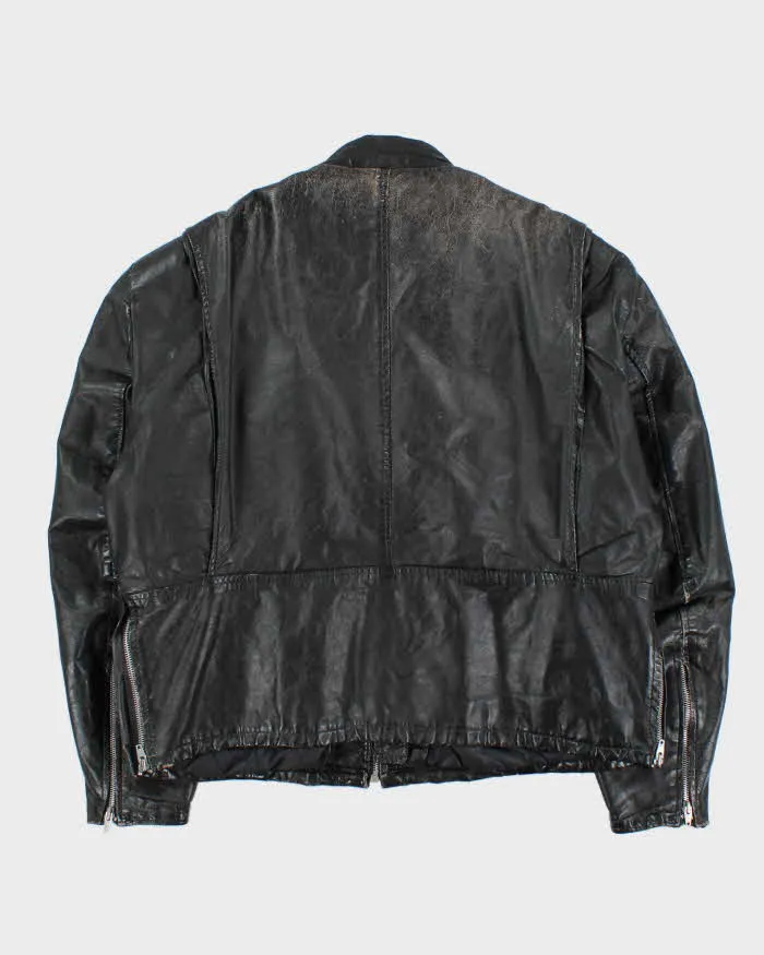 Vintage 1980s Sears Leather Cafe Racer Moto Biker Jacket - XL sold by Rokit product image thumbnail 2
