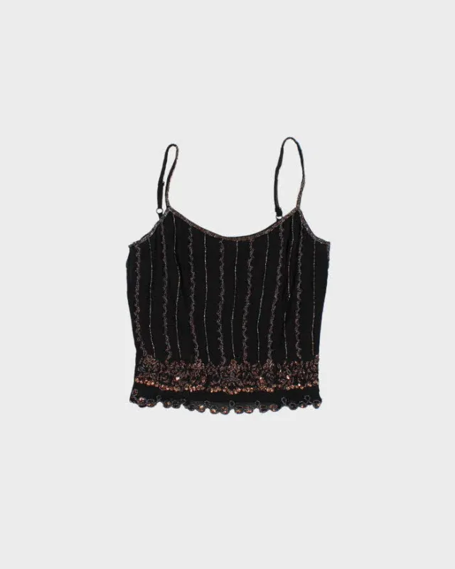 Vintage Y2k 00s Betsey Johnson Beaded Cami Top - S sold by Rokit