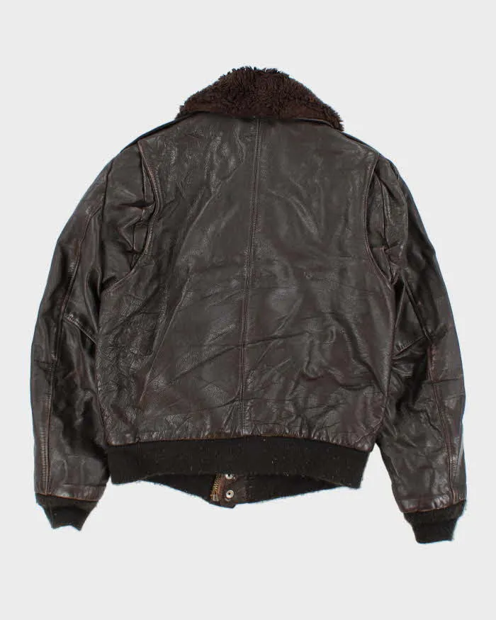Vintage 50s Leather Bomber Jacket - S sold by Rokit product image thumbnail 2