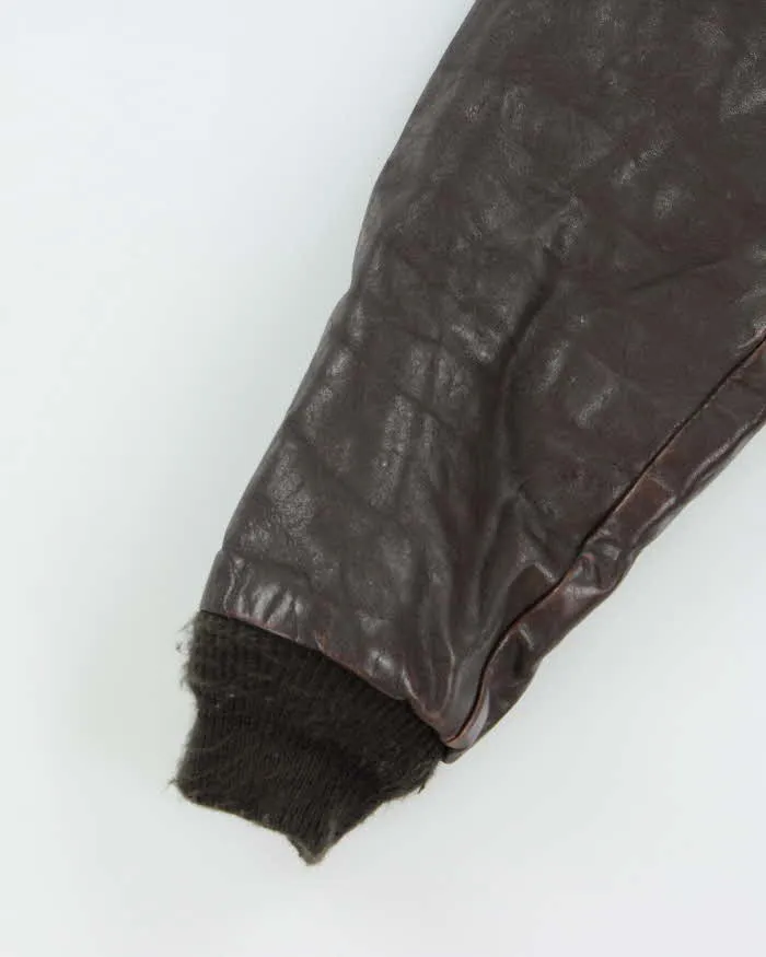 Vintage 50s Leather Bomber Jacket - S sold by Rokit product image thumbnail 5