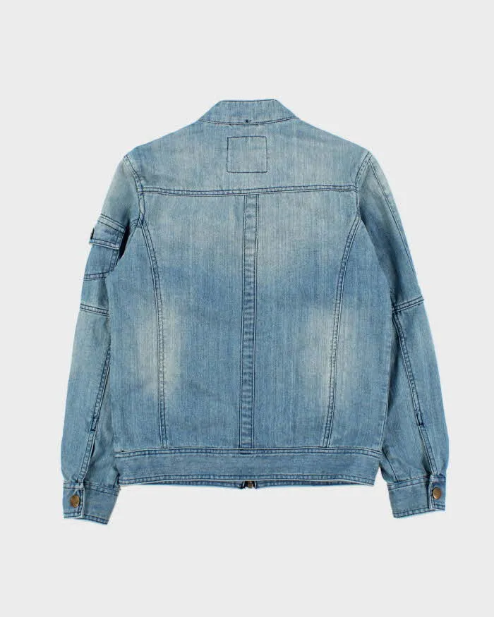 Vintage Y2K 00s G-Star Raw Embroidered Moto Denim Jacket - M sold by Rokit product image thumbnail 2