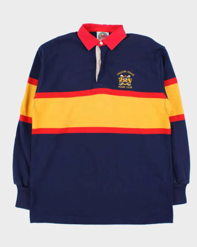 Vintage 1990s Barbarian Rugby Wear Calgary Police RC Rugby Shirt - XL sold by Rokit