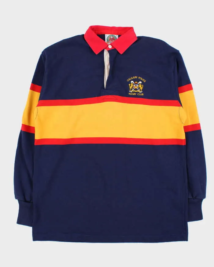 Vintage 1990s Barbarian Rugby Wear Calgary Police RC Rugby Shirt - XL sold by Rokit