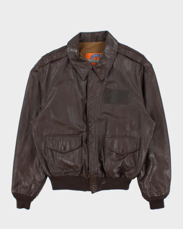 Vintage 90s Cooper A.2 Goatskin Leather Flight Jacket - L sold by Rokit