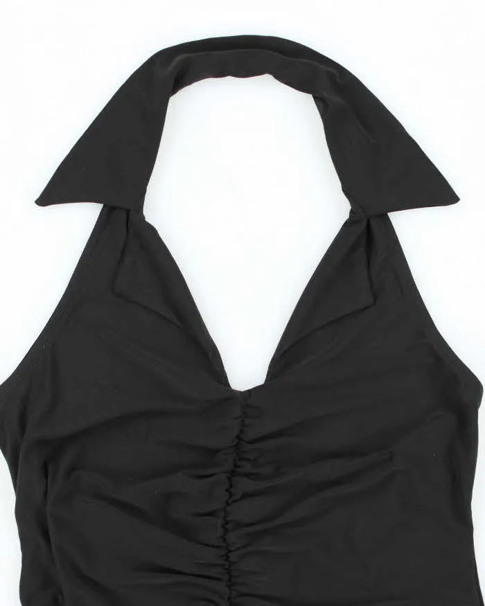 Vintage Y2k 00s Wrapper Collared Ruched Halter Top - M sold by Rokit product image thumbnail 5