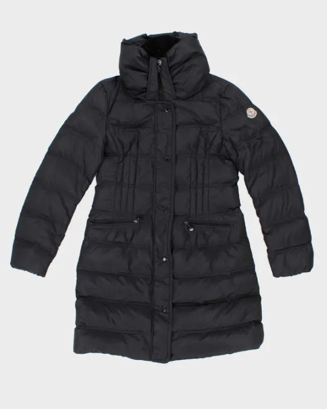Vintage 00s Moncler Vos Navy Blue Down Filled Long Puffer Jacket - L sold by Rokit