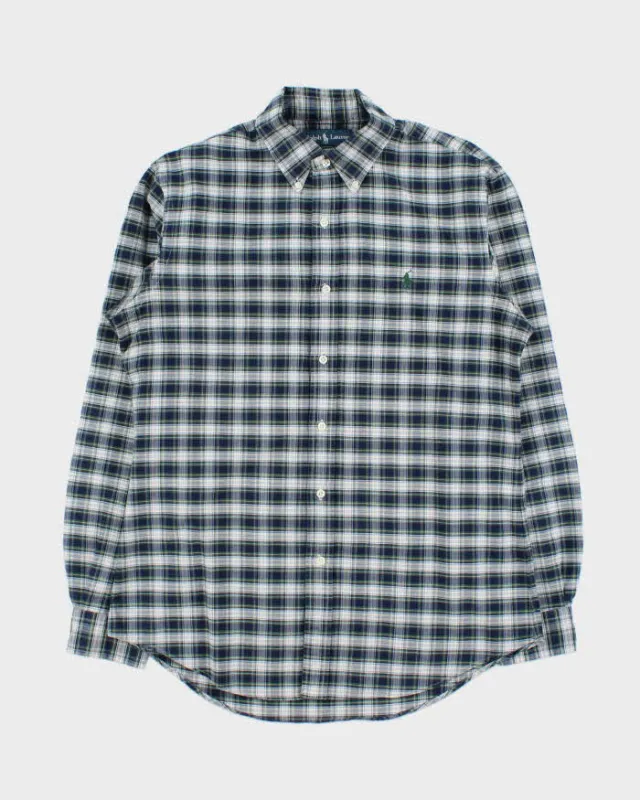 Vintage 1990s Polo Ralph Lauren Tartan Oversized Long Sleeve Shirt - M sold by Rokit