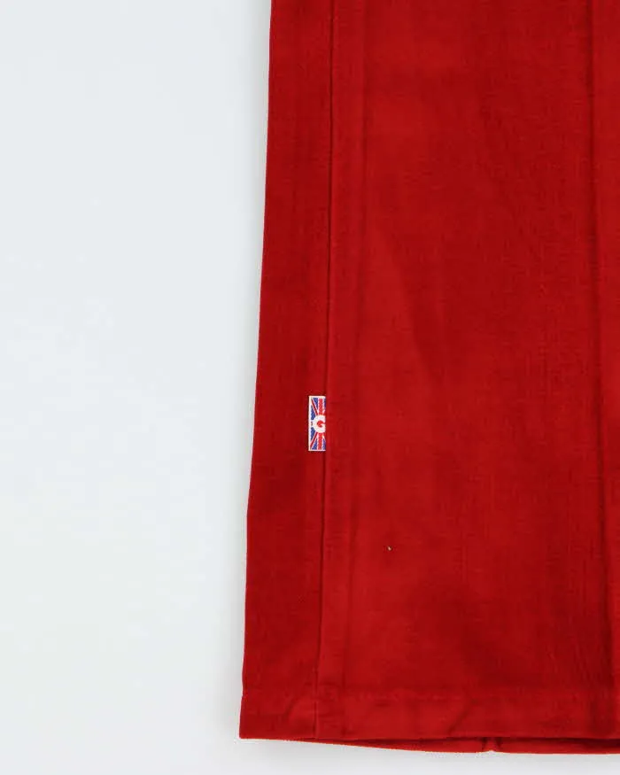 DSWT Vintage 1970s Women's Glove British Red Velour Flared Trousers - W32 L34 sold by Rokit product image thumbnail 5