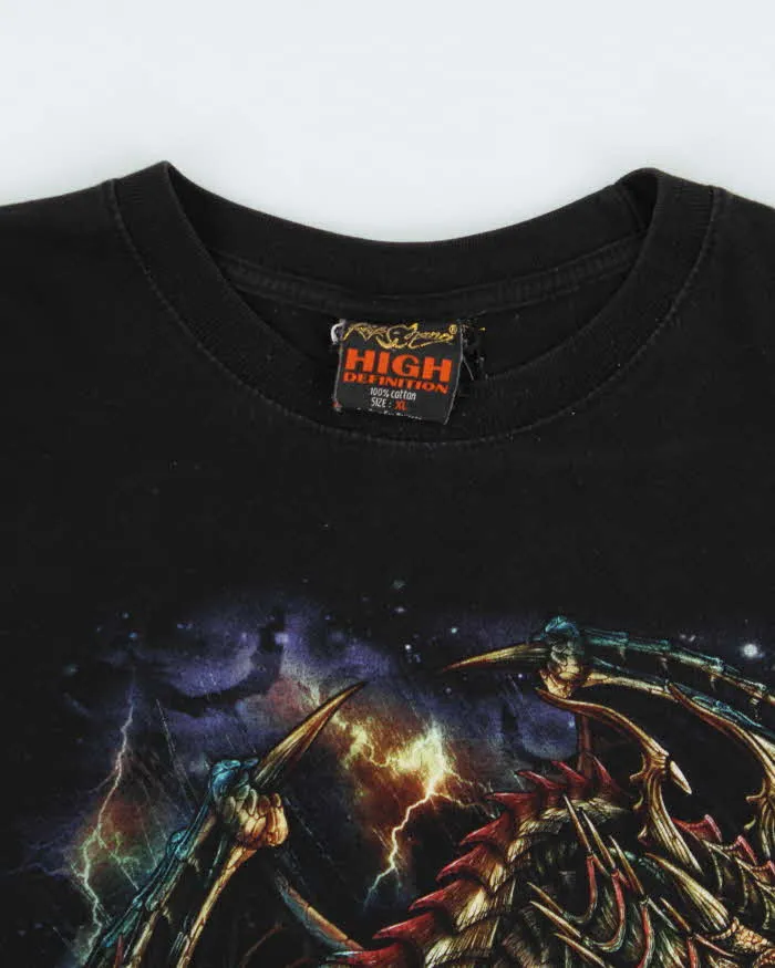 Vintage 90s Dragon Graphic Black Crewneck T-Shirt - XL sold by Rokit product image thumbnail 3