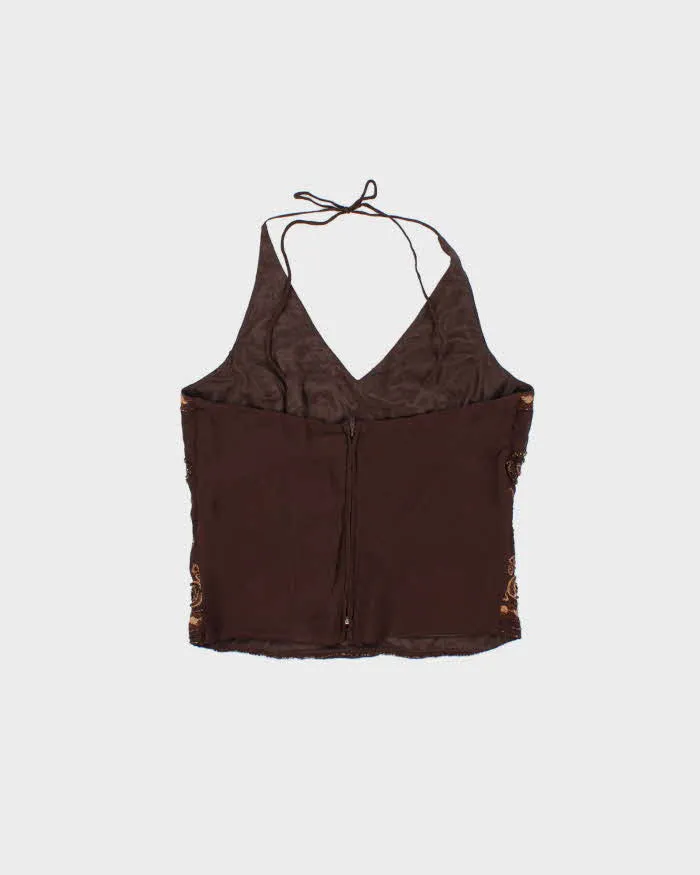 Vintage Y2k 00s Le Chateau Beaded Halter Neck Top - S sold by Rokit product image thumbnail 2