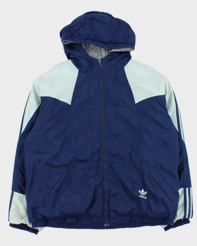 Vintage 1990s Adidas Originals Quilt Lined Hooded Zip Up Jacket - M made by Adidas