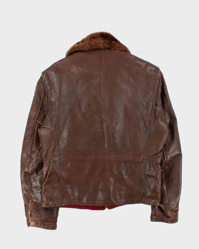 Vintage 1960s The Lambliner Shearling Leather Biker Jacket - M sold by Rokit product image thumbnail 2