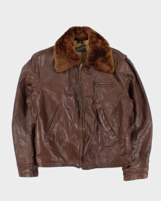 Vintage 1960s The Lambliner Shearling Leather Biker Jacket - M made by Rokit