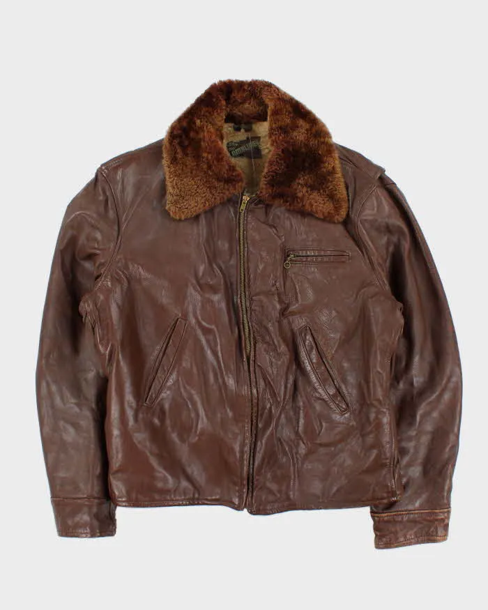 Vintage 1960s The Lambliner Shearling Leather Biker Jacket - M sold by Rokit