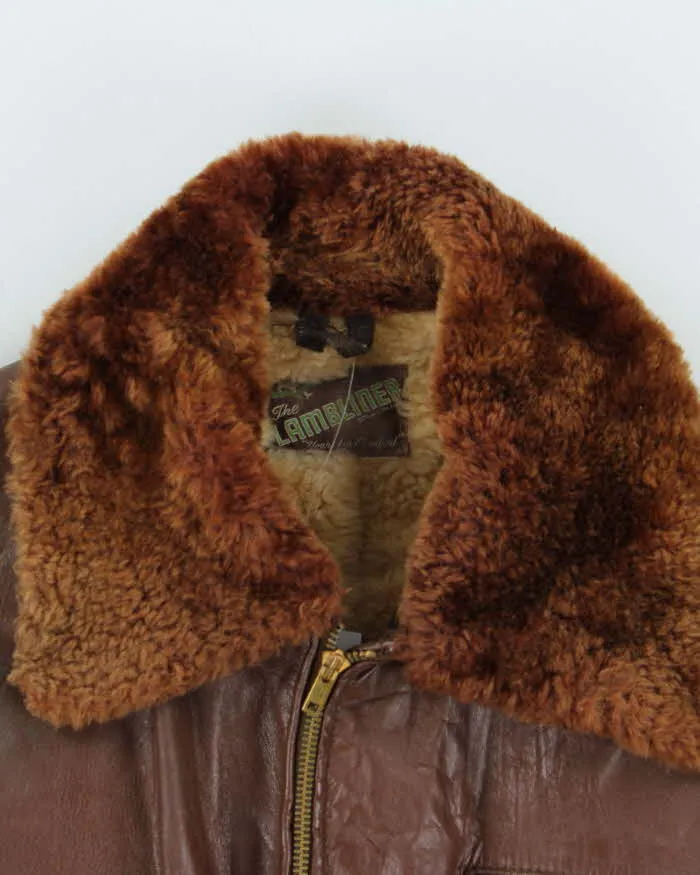 Vintage 1960s The Lambliner Shearling Leather Biker Jacket - M sold by Rokit product image thumbnail 3