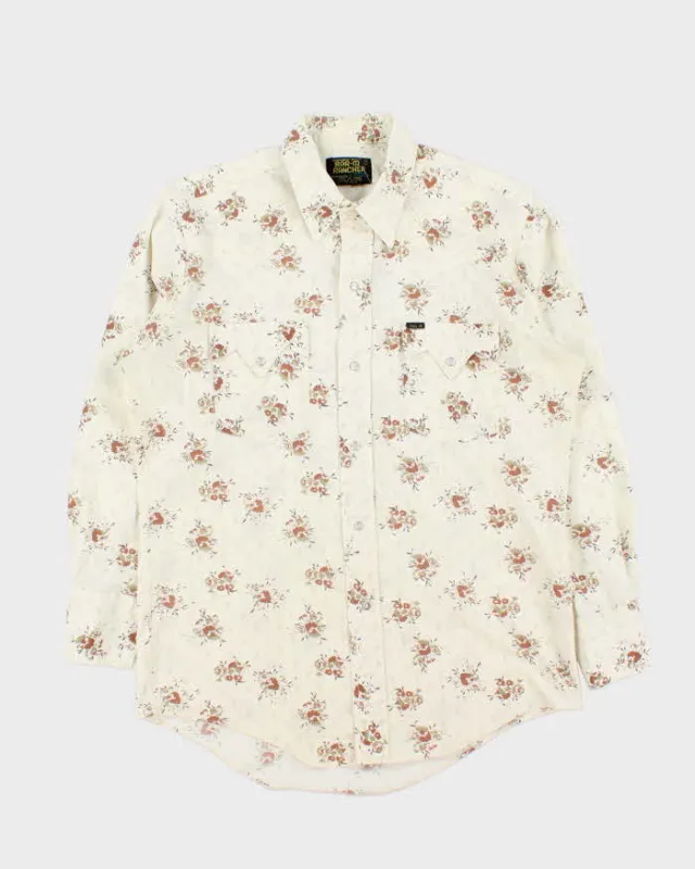 Vintage 1980s Bar-M Rancher Floral Long-Sleeve Western Shirt - M sold by Rokit