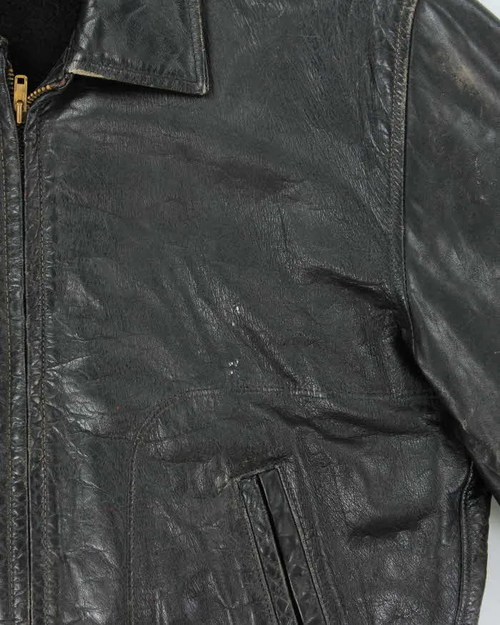 Vintage 1950s Sears Oakbrook Leather Steerhide Biker Jacket - L sold by Rokit product image thumbnail 4