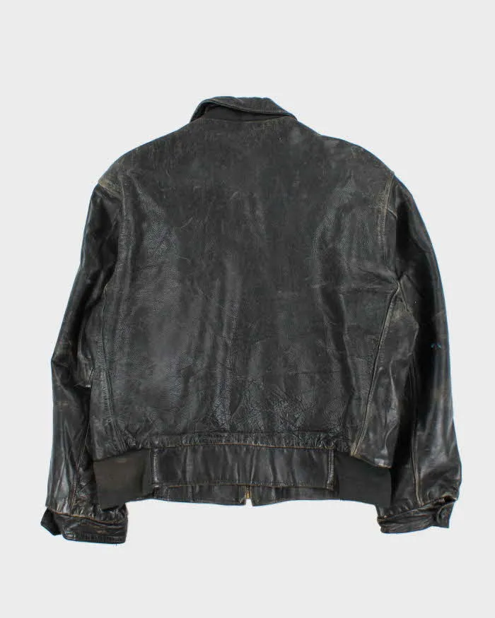 Vintage 1950s Sears Oakbrook Leather Steerhide Biker Jacket - L sold by Rokit product image thumbnail 2