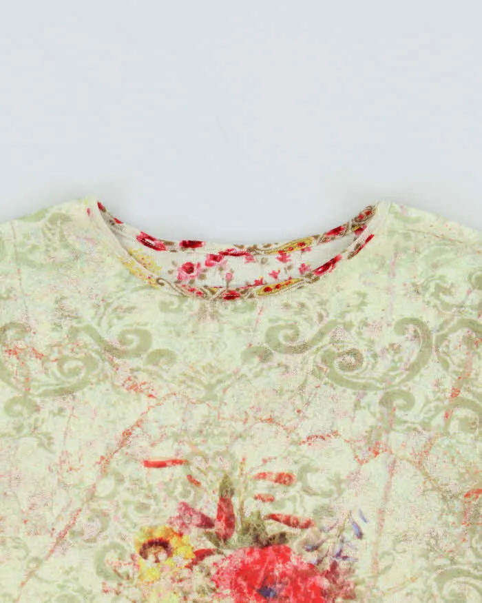 Vintage 90s Floral Mesh Long Sleeve Top - S sold by Rokit product image thumbnail 3