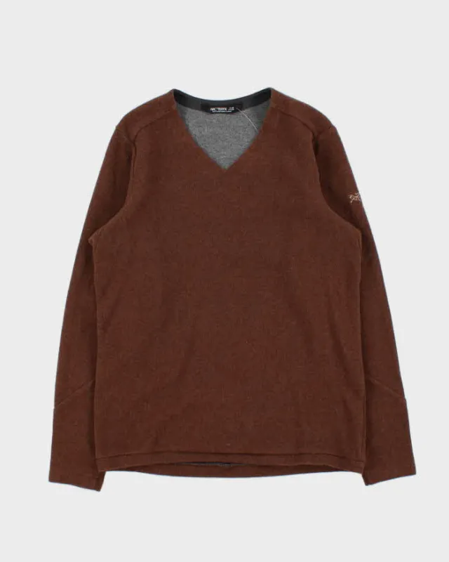 Vintage Brown Arc'teryx Donovan Wool Blend V-Neck Sweatshirt - M sold by Rokit