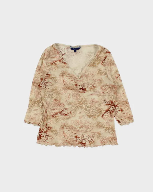 Vintage Y2k 00s Reitmans Mesh Top - L sold by Rokit