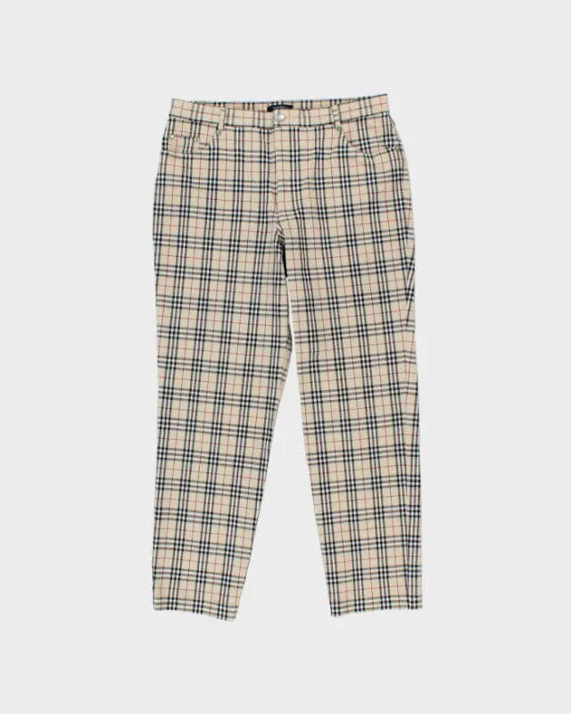 Vintage 00s Burberry Nova Check Women's Tapered Leg Trousers - W31 L27 sold by Rokit