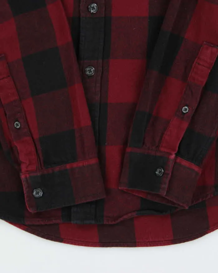Vintage Eddie Bauer Burgundy Flannel Shirt - S sold by Rokit product image thumbnail 5