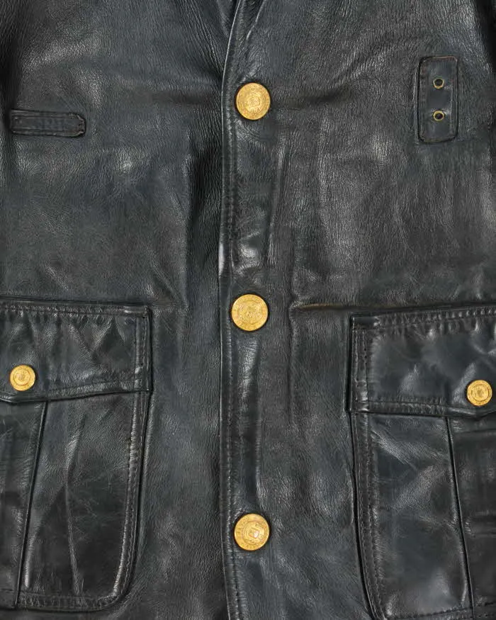 Vintage 1960s Kale Uniforms Official Chicago City Police Force Horsehide Leather Biker Jacket - XL sold by Rokit product image thumbnail 4