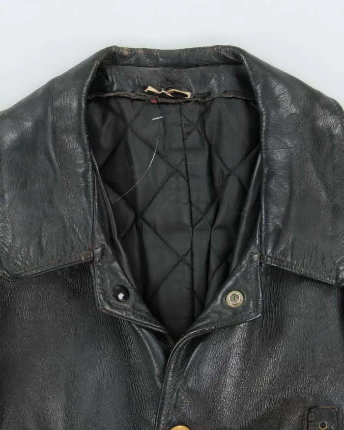 Vintage 1960s Kale Uniforms Official Chicago City Police Force Horsehide Leather Biker Jacket - XL sold by Rokit product image thumbnail 3