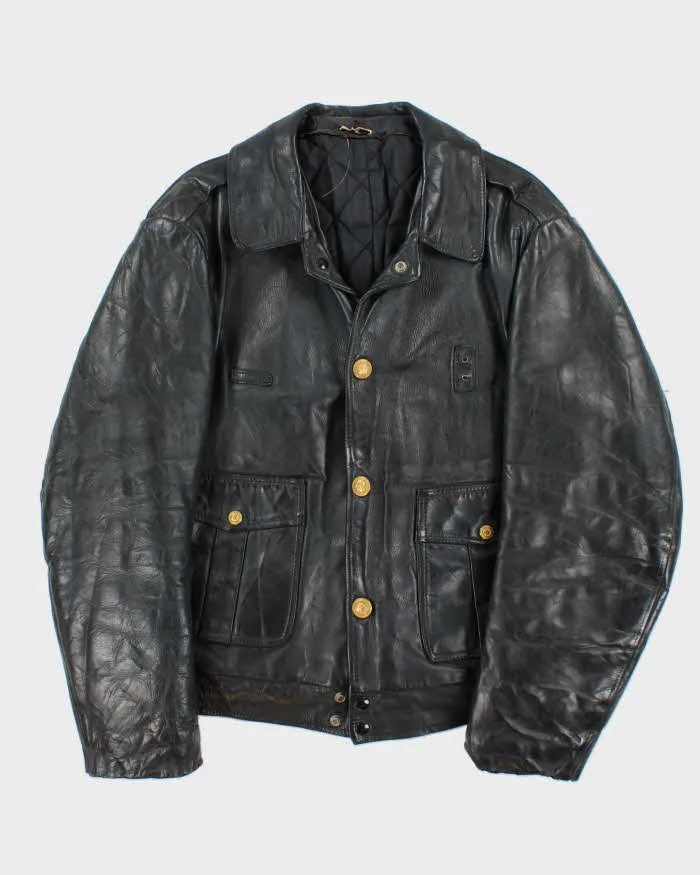 Vintage 1960s Kale Uniforms Official Chicago City Police Force Horsehide Leather Biker Jacket - XL sold by Rokit