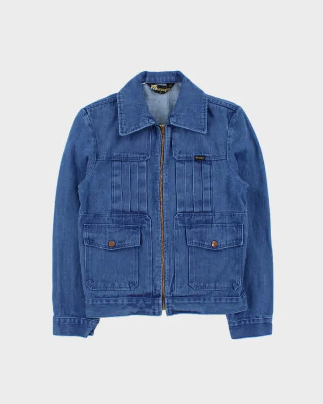 Vintage 80s Wrangler Zip-up Denim Jacket - M sold by Rokit