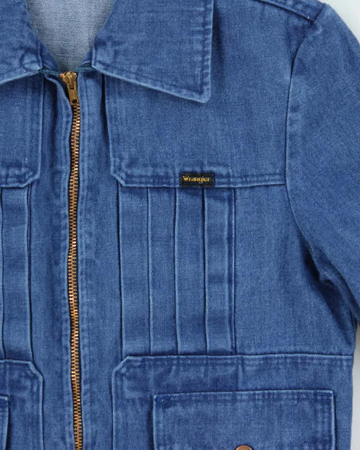 Vintage 80s Wrangler Zip-up Denim Jacket - M sold by Rokit product image thumbnail 4