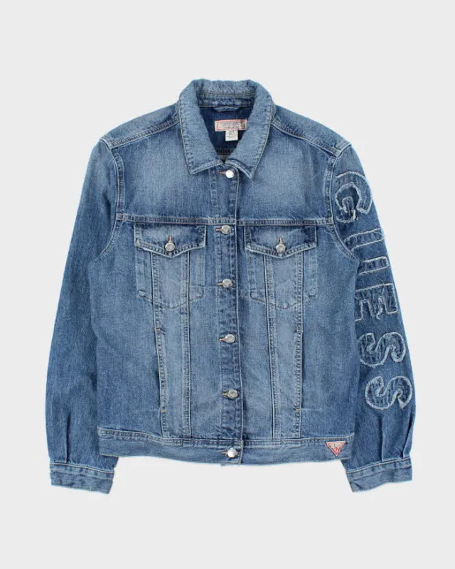Guess Jeans Fringe Logo Light Denim Jacket - M made by Guess