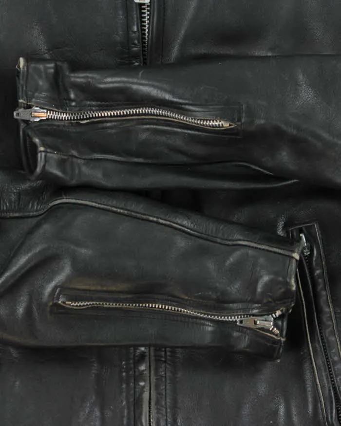 Vintage 1950s Ponyhide Belted Cafe Racer Leather Biker Jacket - M sold by Rokit product image thumbnail 5