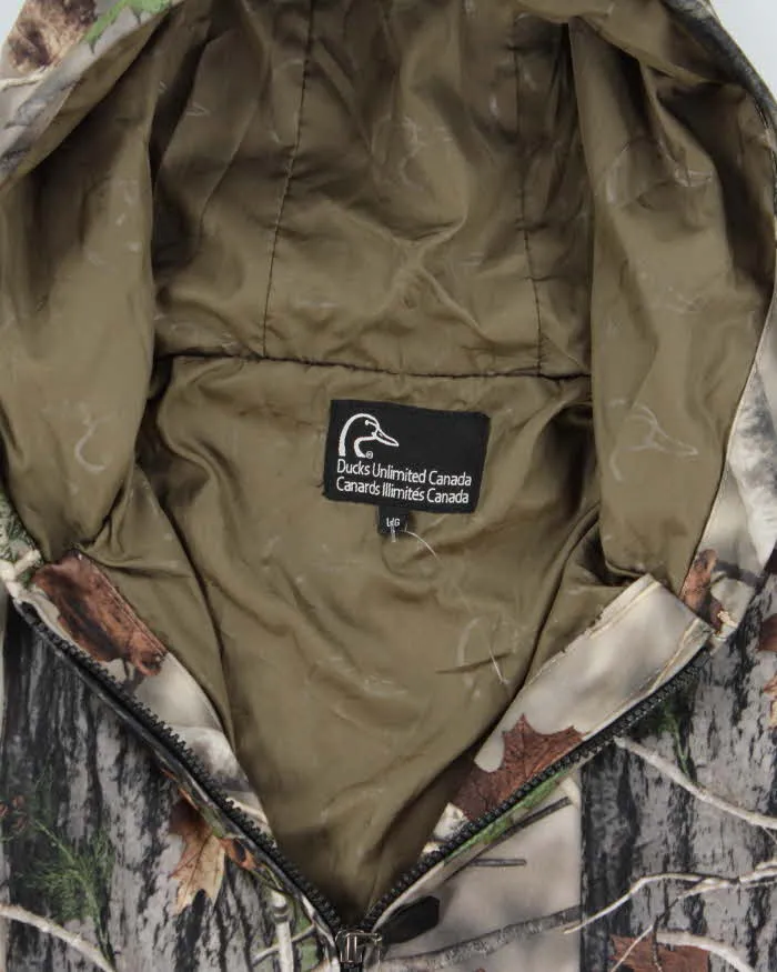 Vintage Ducks Unlimited Camouflage Hooded Oversized Jacket - L sold by Rokit product image thumbnail 3