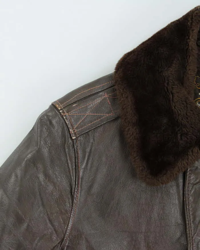 Vintage 70s Grais Avion Leather Flight Jacket - M sold by Rokit product image thumbnail 5