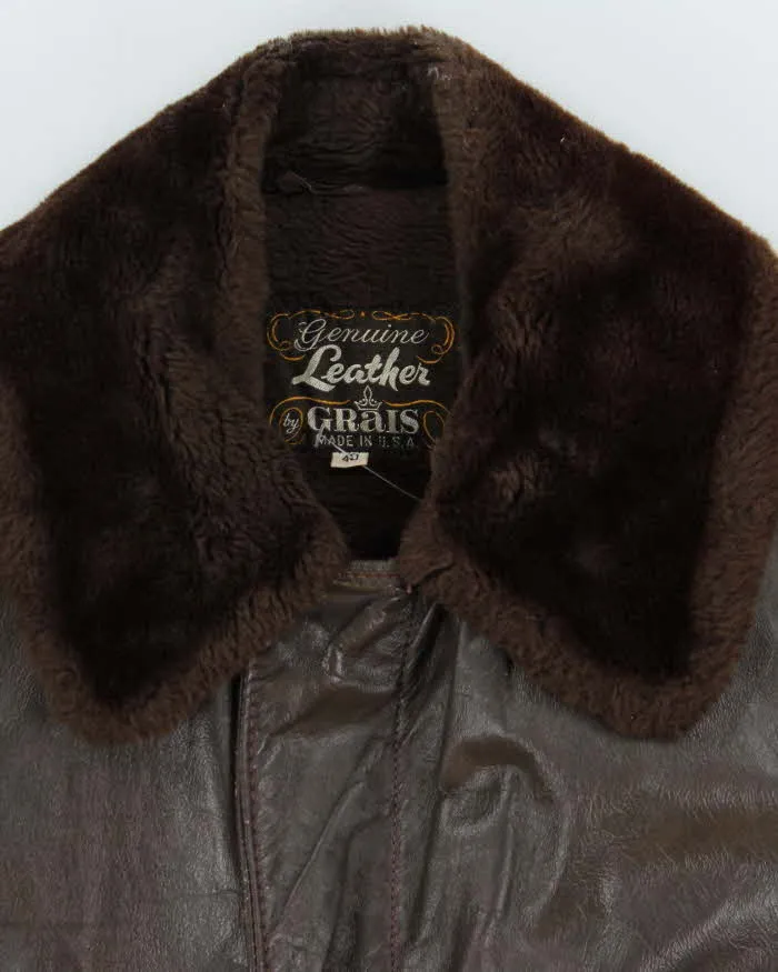Vintage 70s Grais Avion Leather Flight Jacket - M sold by Rokit product image thumbnail 3
