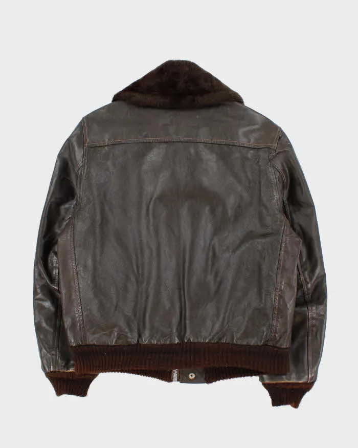 Vintage 70s Grais Avion Leather Flight Jacket - M sold by Rokit product image thumbnail 2