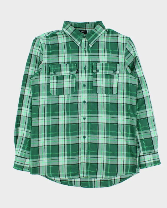 Vintage Oakley Green Oversized Flannel Shirt - M sold by Rokit